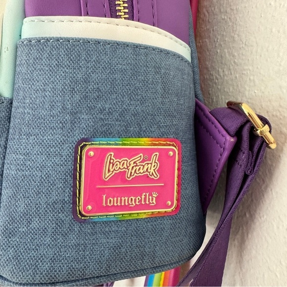 Loungefly X Lisa Frank Painter Panda Bear Rainbow Backpack - Picture 3 of 10